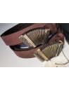 UNISEX BELT WITH ACCORDION BUCKLE HANDCRAFTED