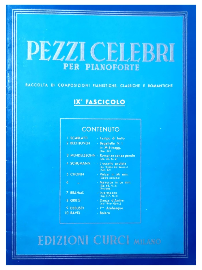 Pezzi celebri per Pianoforte