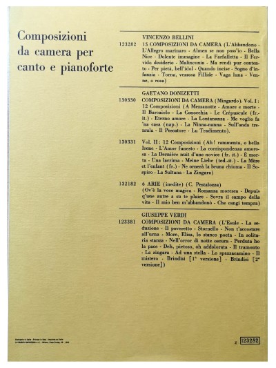 15 Composizioni da Camera - Vincenzo Bellini